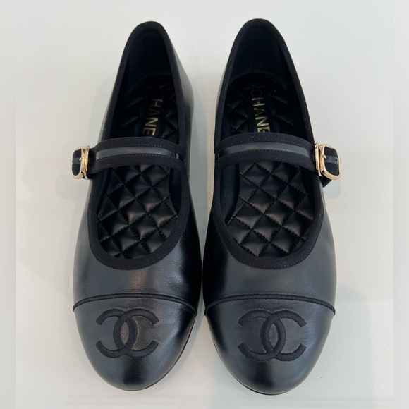 CHANEL 24S BLACK MARY JANES SIZE IT 38 / US 8 NIB! - Picture 5 of 17